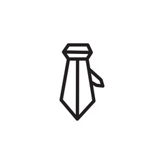 Circus Dress Necktie Outline Icon