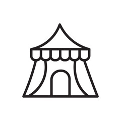 Circus Stand Tent Outline Icon
