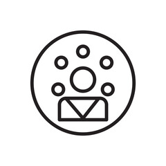Circus Show Clown Outline Icon