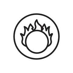 Fire Hoop Ring Outline Icon