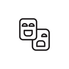 Circus Festival Mask Outline Icon