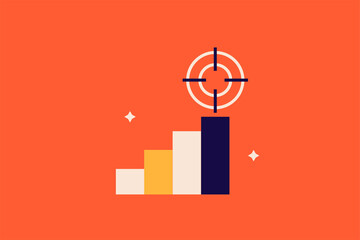 success   illustration in flat style design. Vector illustration.