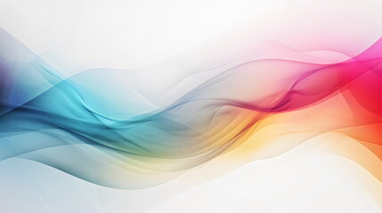 Fototapeta na wymiar minimal colorful wave abstract wallpaper background on white, made with generative ai