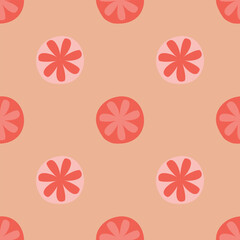 Minimal floral seamless pattern hand drawing cute flower vector illustration design for interior, textile, fabric fashion, notebook cover, wrapping paper, craft etc.