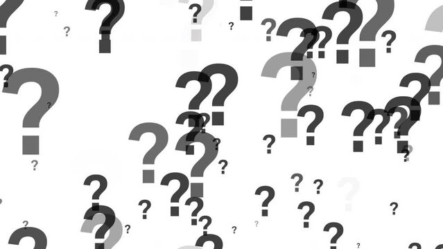  Animated question marks on white background, animated questions, falling question marks