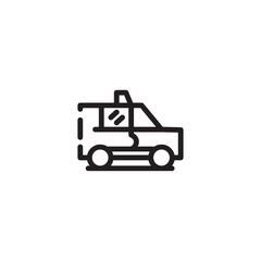 Car Service Stairs Outline Icon