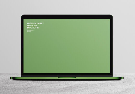 Laptop Computer Desktop Monitor Screen Device Mockup Template