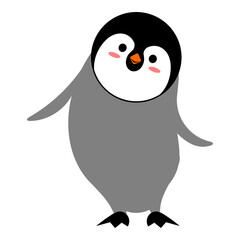 Emperor penguin chick cartoon character