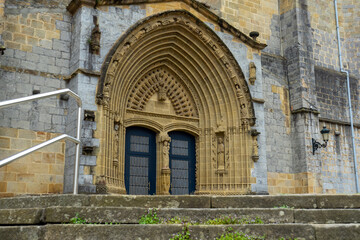 Fototapeta na wymiar Saint Mary Catholic Church in Gernika-Lumo, Basque Country, Spain.