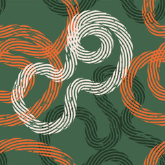 Seamless abstract vector pattern with wave grunge lines