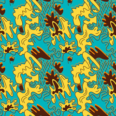 Abstract seamless colorful unusual pattern 