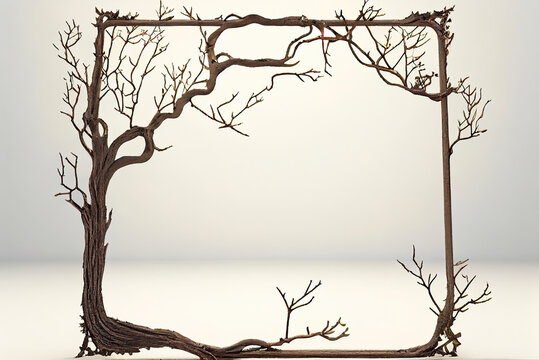 frame with tree,Frames made of tree branches
