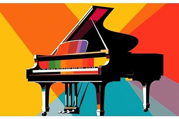 Music instrument piano piano violin talent development creativity abstraction, Generative AI