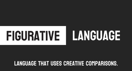 Figurative Language - Use of language to create imagery and convey non-literal