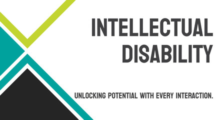 Intellectual Disability - A condition characterized by significant limitations in cognitive functioning and adaptive behavior. - obrazy, fototapety, plakaty