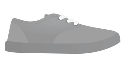 Grey sneaker shoe. vector illustration