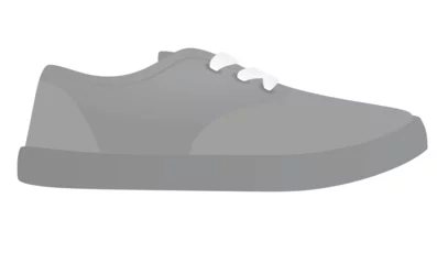 Foto op Canvas Grey sneaker shoe. vector illustration © marijaobradovic