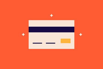 credit card   illustration in flat style design. Vector illustration.