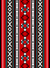 Arab Bedouin Style Detailed Traditional Retro Sadu Red Rug Vintage Pattern