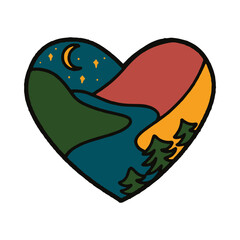 Nature love graphic illustration vector art t-shirt design