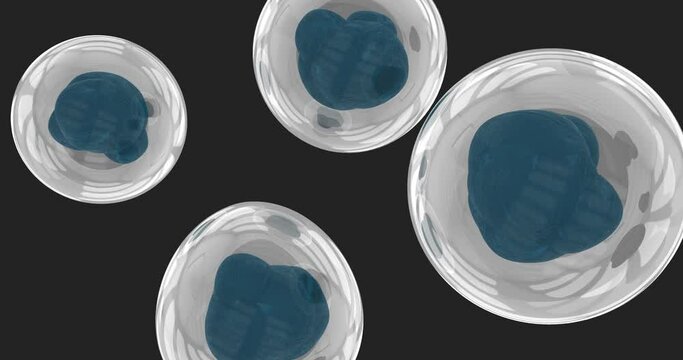 Blue Stem Cells on transparent background