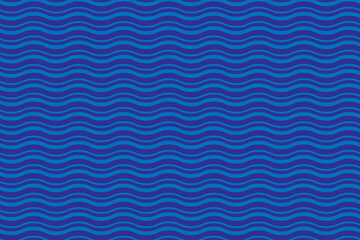 Blue Sea Wave Lines Pattern Abstract Background. Vector