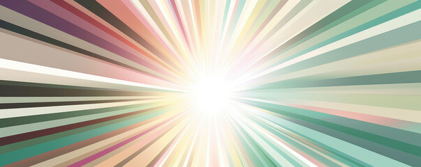 Fototapeta premium Attention, look here, attraction ,or flash type background in light colors. Color burst. radial burst in soft neutral colors. Generative AI.