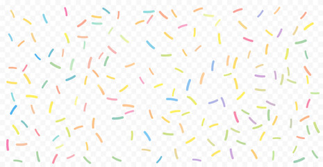 Pastel Colorful donut or cake glaze, sprinkle topping pattern Background. Vector. Multi-colored
