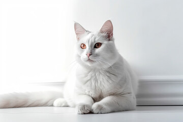 Fototapeta na wymiar cat white