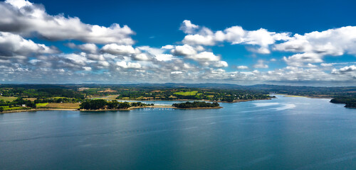 Coast and Harbor Of Finistere Village Landevennec In Nature Park Amorique In Brittany, France