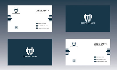 Modern Business Card Design Template, Creative Visiting Card Stock Vector .