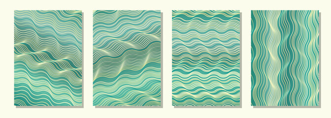 parametric pattern green background set design