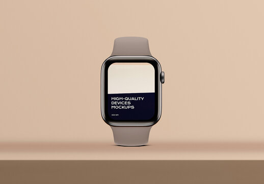Smart Watch Electronic Display Screen Device Mockup Template