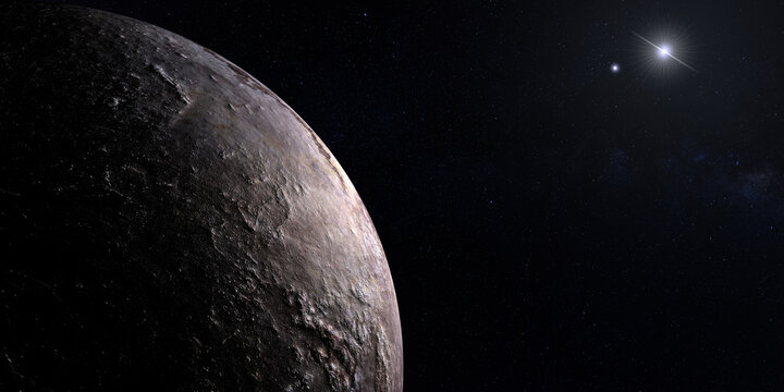 Surface of Exoplanet Proxima Centauri b with Alpha Centauri binary stars