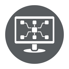 Computer Monitor with Graph
