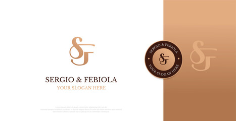 Initial SF Logo Design Vector 