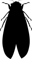 cicada vector silhouette black one