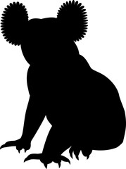 koala vector silhouette black one © sfischka