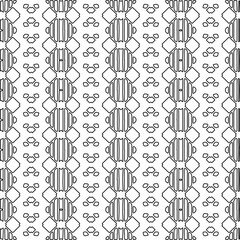  Stylish texture with figures from lines.Abstract geometric black and white pattern for web page, textures, card, poster, fabric, textile. Monochrome graphic repeating design.