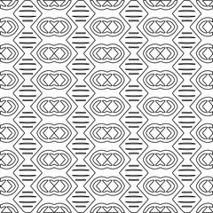  Stylish texture with figures from lines.Abstract geometric black and white pattern for web page, textures, card, poster, fabric, textile. Monochrome graphic repeating design.