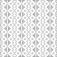  Stylish texture with figures from lines.Abstract geometric black and white pattern for web page, textures, card, poster, fabric, textile. Monochrome graphic repeating design.