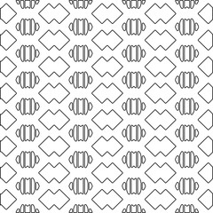  Stylish texture with figures from lines.Abstract geometric black and white pattern for web page, textures, card, poster, fabric, textile. Monochrome graphic repeating design.