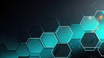 Abstract background with hexagons, AI generated