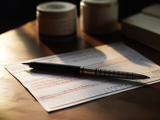 A Checkbook and Pen | Generative AI