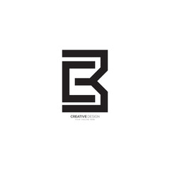 Modern letter C B creative unique shape monogram logo