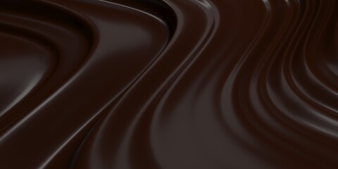 Chocolate background. Melted choco mass
