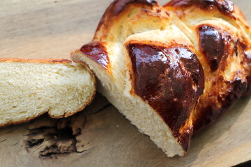 a freshly baked yeast loaf