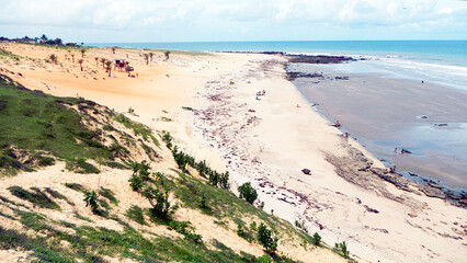 Sunset on the beach of Jericoacoara, Brazil