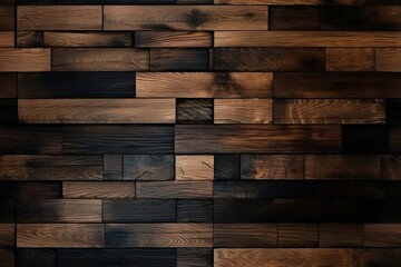 Walnut Wood Plank Texture - Abstract Wooden Background Wallpaper - generative ai