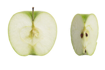 apple set isolated on white or transparent background, cut out